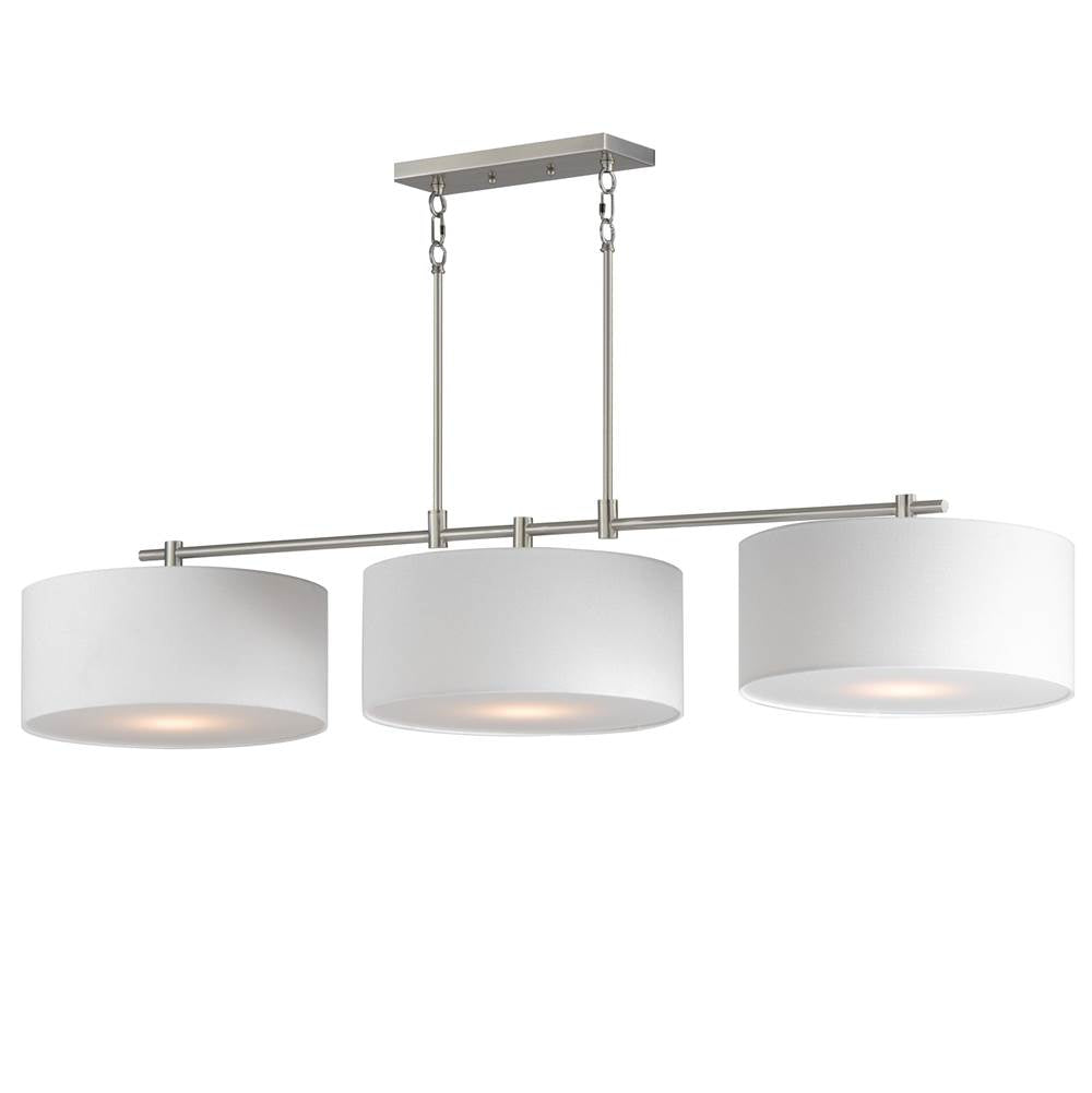 Maxim Lighting 10017WLSN Satin Nickel Bongo 3-light Pendant Image 1