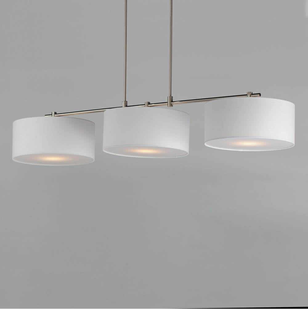 Maxim Lighting 10017WLSN Satin Nickel Bongo 3-light Pendant Image 3