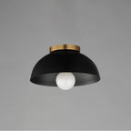 Maxim Lighting 10020BKNAB Black,Natural Aged Brass Thelonious 12'' Flush Mount Image 3
