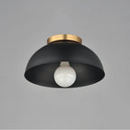 Maxim Lighting 10020BKNAB Black,Natural Aged Brass Thelonious 12'' Flush Mount Image 2