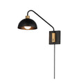 Maxim Lighting 10021BKNAB Black,Natural Aged Brass Thelonious 1-light Wall Sconce Image 1