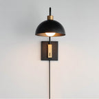 Maxim Lighting 10021BKNAB Black,Natural Aged Brass Thelonious 1-light Wall Sconce Image 2