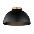 Maxim Lighting 10029BKNAB Black,Natural Aged Brass Thelonious 16'' Flush Mount Image 1