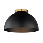 Maxim Lighting 10029BKNAB Black,Natural Aged Brass Thelonious 16'' Flush Mount Image 1