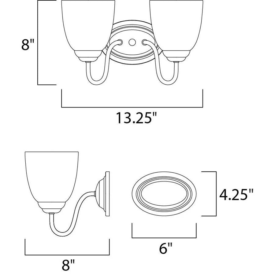 Maxim Lighting Stefan 2-light Bath Vanity