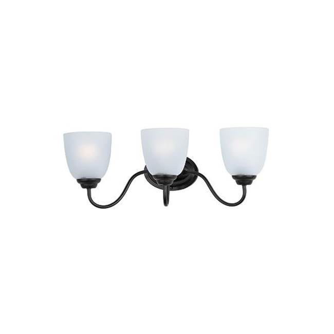 Maxim Lighting 10073FTBK Black Stefan 3-light Bath Vanity Image 1