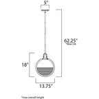 Maxim Lighting 10080CLBKSN  Axiom 1-light Led Pendant Image 2