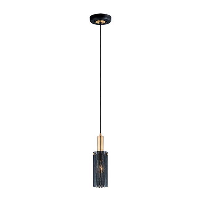 Maxim Lighting 10081BKSBR  Perf 1-light Mini Pendant Image 1