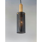 Maxim Lighting 10081BKSBR  Perf 1-light Mini Pendant Image 4