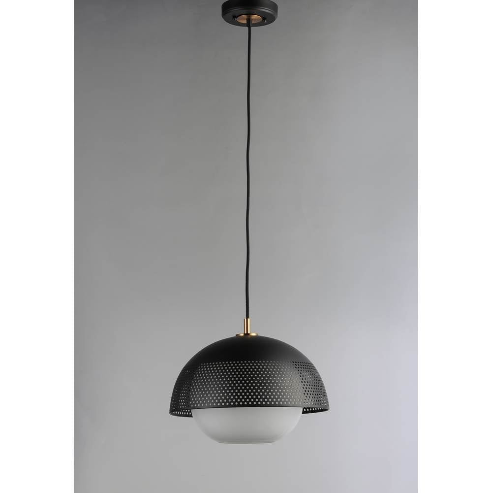 Maxim Lighting 10082WTBKSBR  Perf 1-light Pendant Image 3
