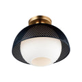 Maxim Lighting 10083WTBKSBR  Perf 1-light Flush Mount Image 1