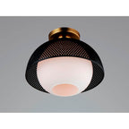 Maxim Lighting 10083WTBKSBR  Perf 1-light Flush Mount Image 3