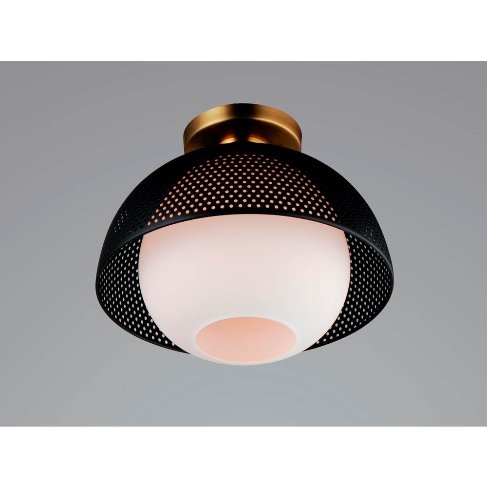 Maxim Lighting 10083WTBKSBR  Perf 1-light Flush Mount Image 3