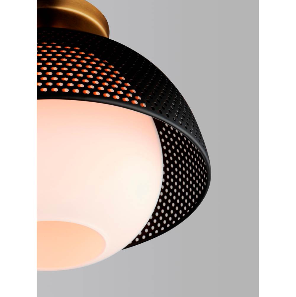 Maxim Lighting 10083WTBKSBR  Perf 1-light Flush Mount Image 2