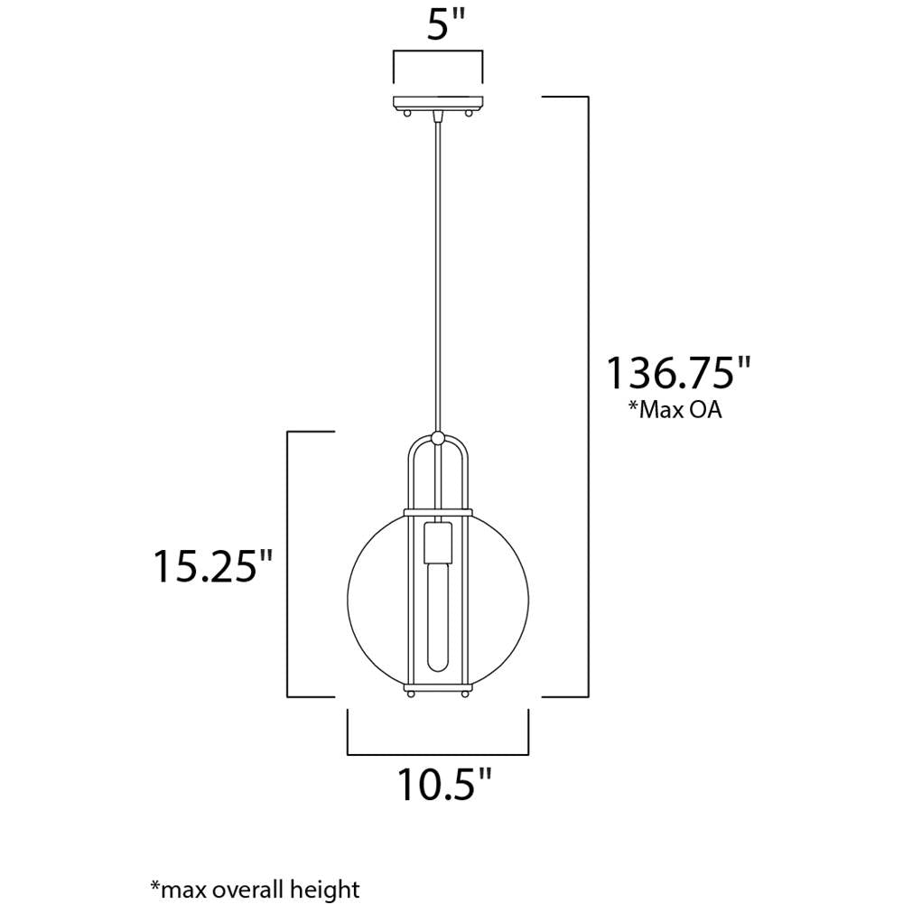 Maxim Lighting 10084MSKPN Polished Nickel Minaret 1-light Pendant Image 2