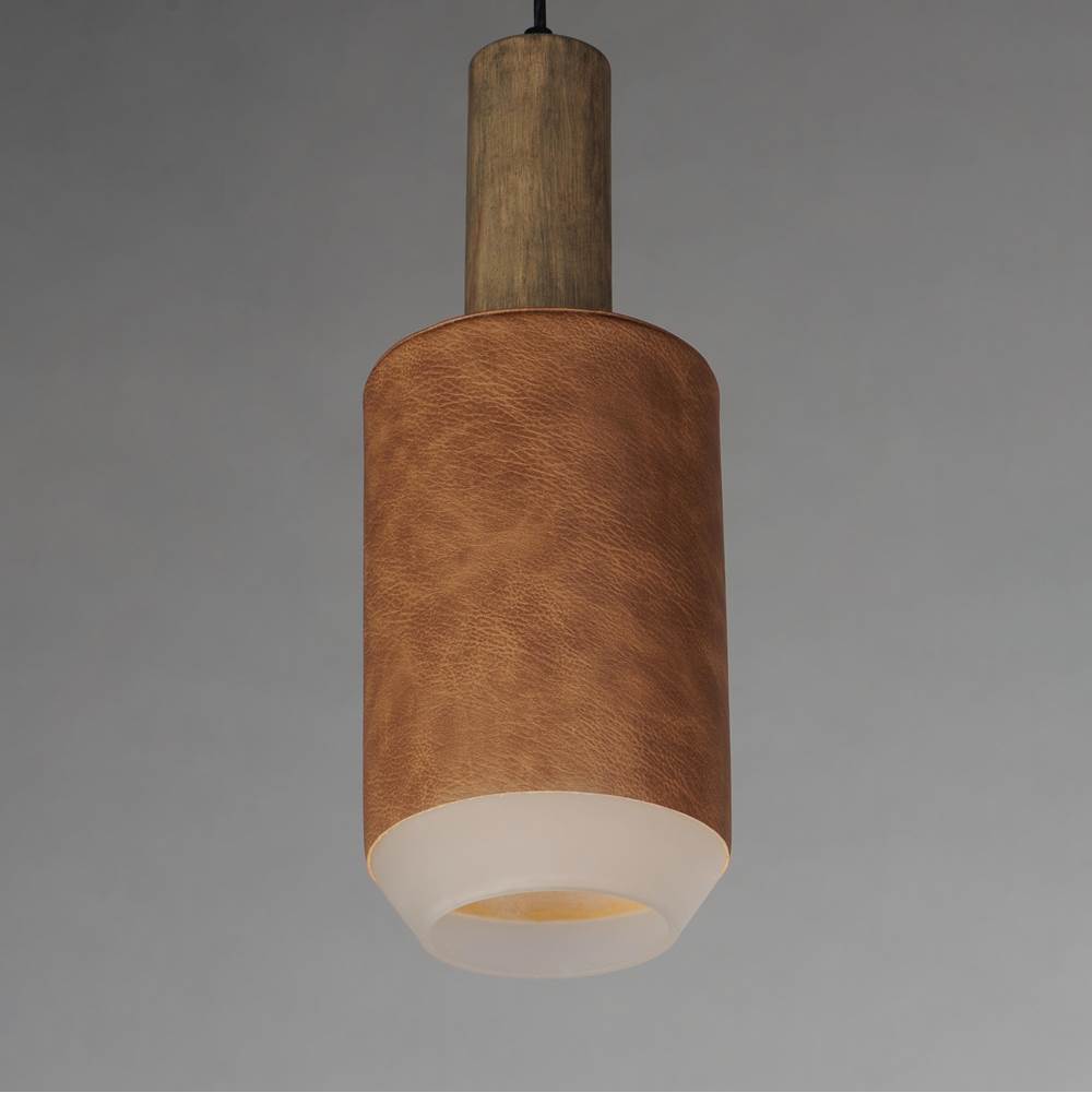 Maxim Lighting 10092WWDTN Weather Wood,Tan Leather Scout 1-light Pendant Image 2