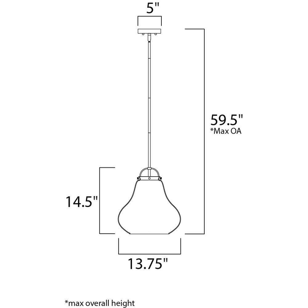 Maxim Lighting 10093CLSN Satin Nickel Stella 1-light Pendant Image 2