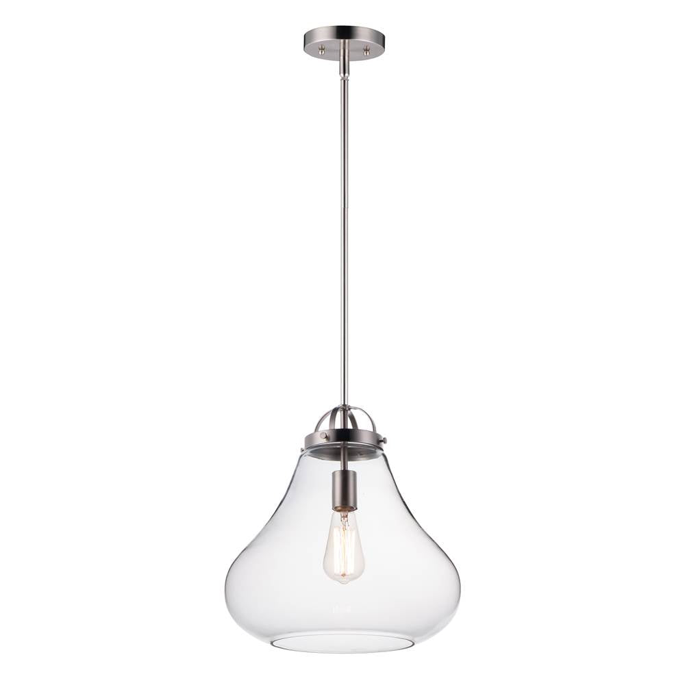 Maxim Lighting 10093CLSN Satin Nickel Stella 1-light Pendant Image 1
