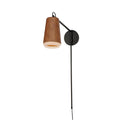 Maxim Lighting 10096WWDTN Weather Wood,Tan Leather Scout 1-light Swing Arm Sconce Image 1