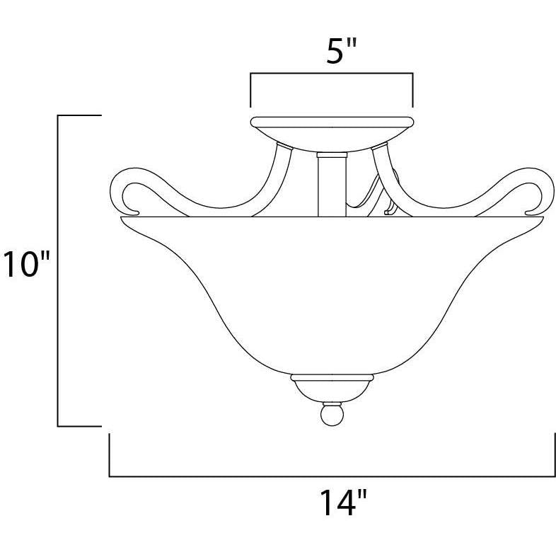 Maxim Lighting Basix 2-light Semi-flush Mount