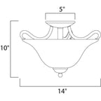 Maxim Lighting Basix 2-light Semi-flush Mount