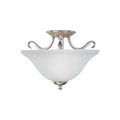 Maxim Lighting 10120FTSN Satin Nickel Basix 2-light Semi-flush Mount Image 1