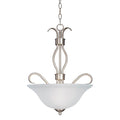 Maxim Lighting 10121FTSN Satin Nickel Basix 3-light Invert Bowl Pendant Image 1