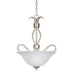 Maxim Lighting 10121FTSN Satin Nickel Basix 3-light Invert Bowl Pendant Image 1