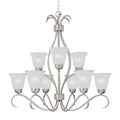 Maxim Lighting 10128FTSN Satin Nickel Basix 9-light Chandelier Image 1