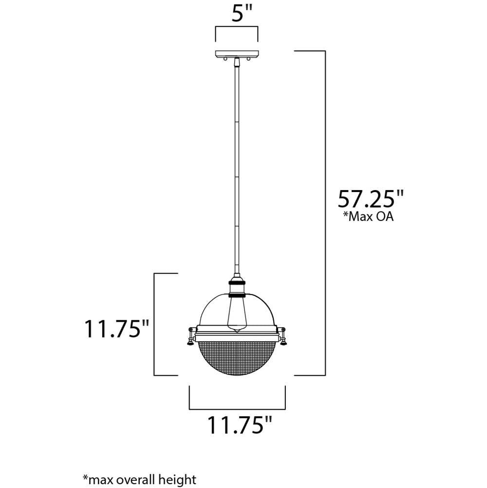 Maxim Lighting 10187OIAB  Portside 1-light Outdoor Pendant Image 2
