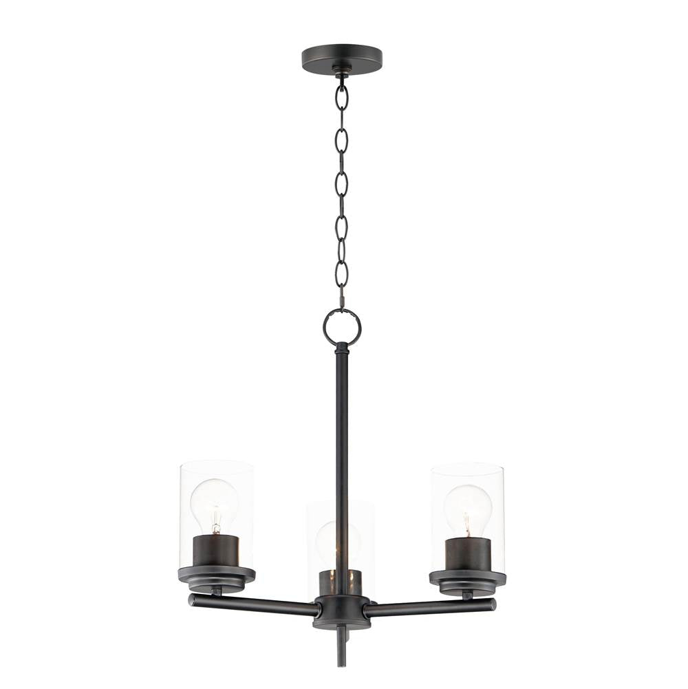 Maxim Lighting 10203CLBK Black Corona 3-light Chandelier Image 1