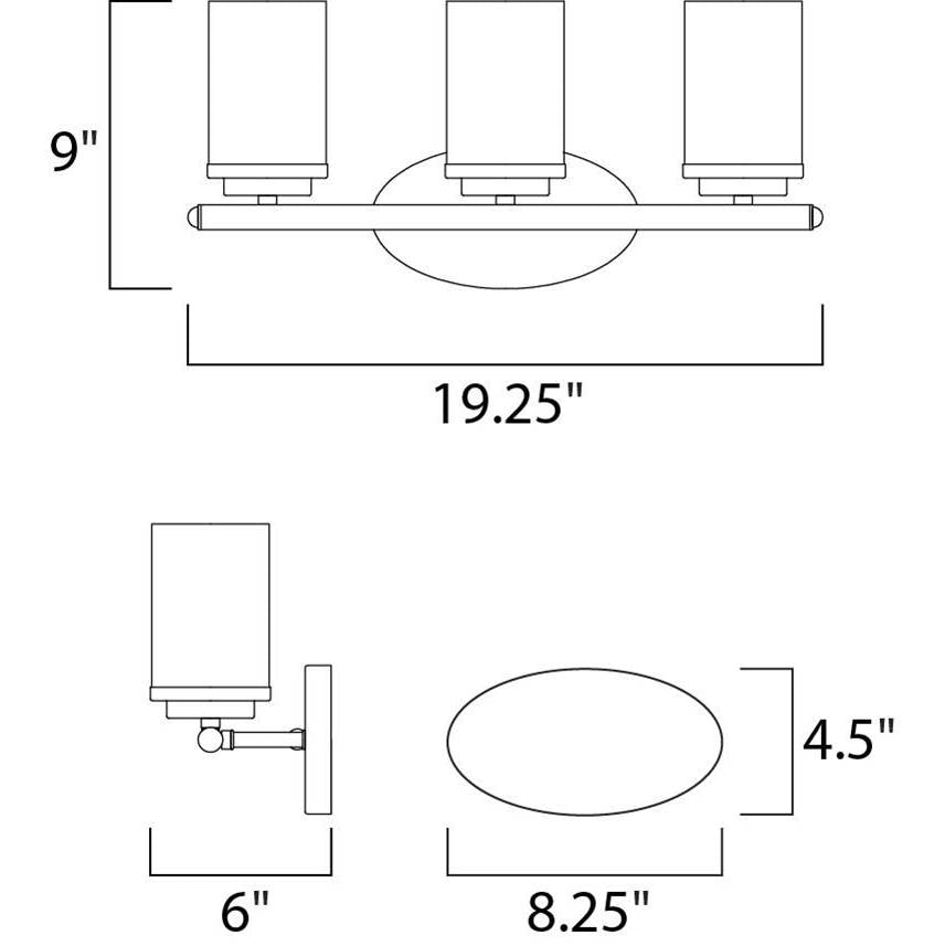 Maxim Lighting Corona 3-light Bath Vanity