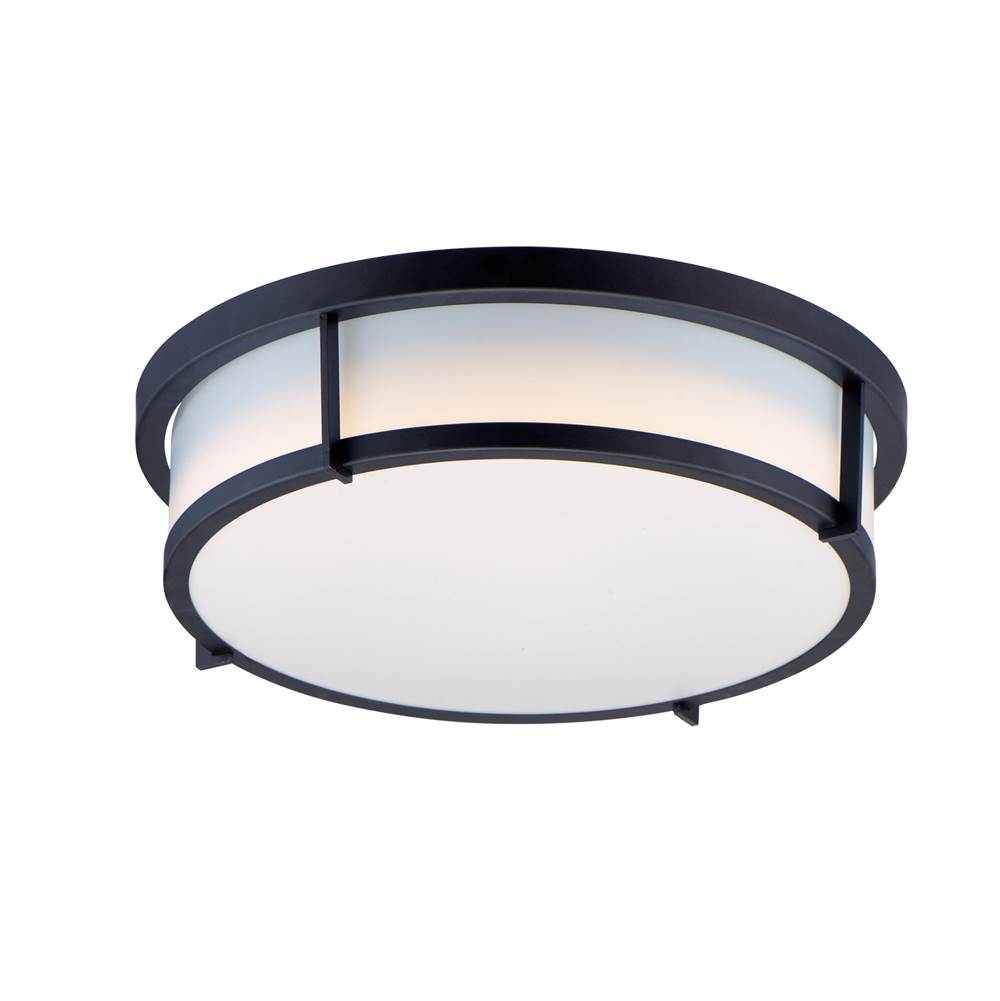Maxim Lighting 10272WTBK Black Rogue 13'' 2-light Flush Mount E26 Image 1