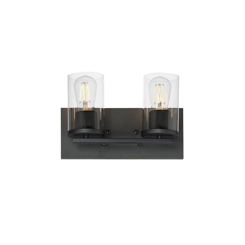 Maxim Lighting 10282CLBK Black Lateral 2-light Bath Vanity Image 1