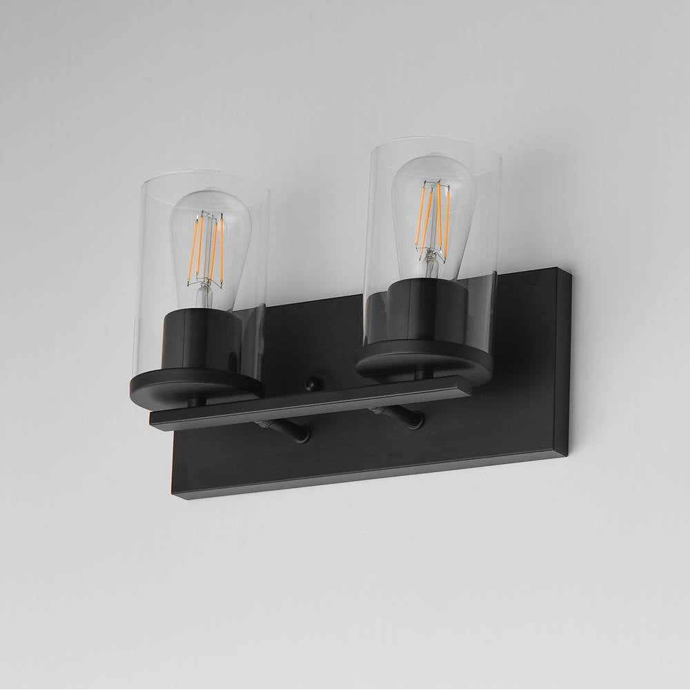 Maxim Lighting 10282CLBK Black Lateral 2-light Bath Vanity Image 2