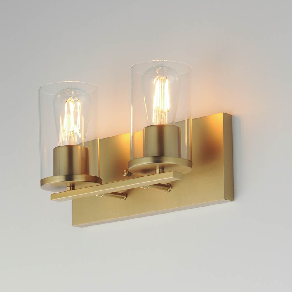 Maxim Lighting 10282CLSBR Satin Brass Lateral 2-light Bath Vanity Image 2