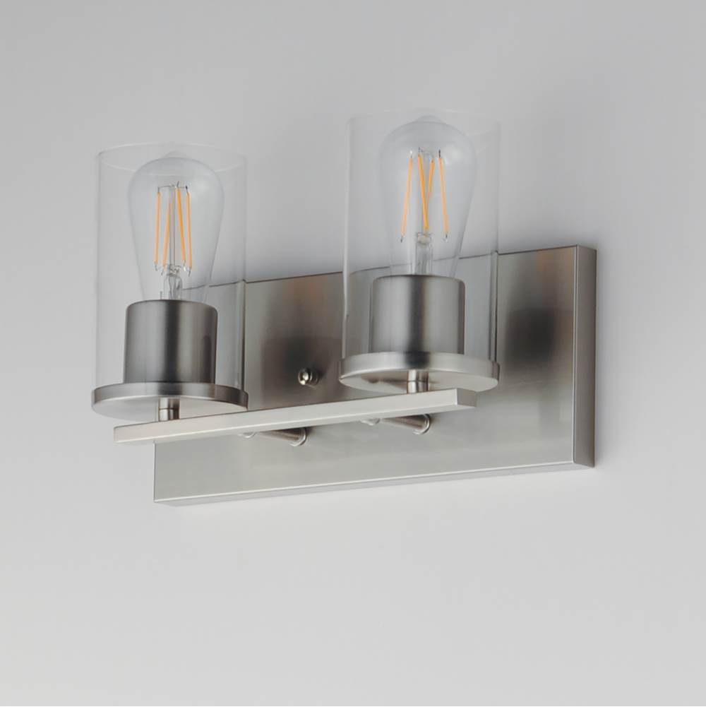 Maxim Lighting 10282CLSN Satin Nickel Lateral 2-light Bath Vanity Image 2