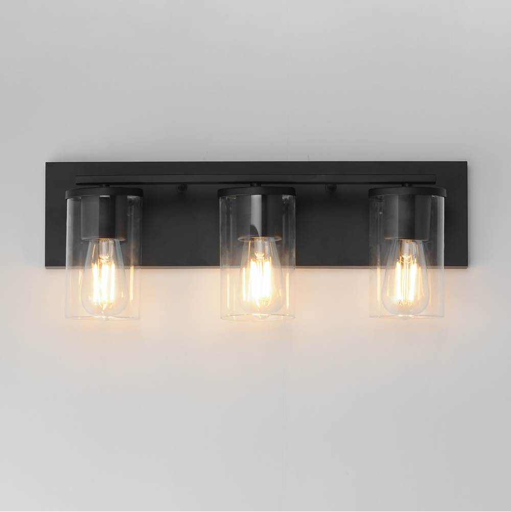Maxim Lighting 10283CLBK Black Lateral 3-light Bath Vanity Image 3