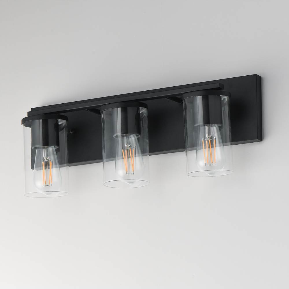 Maxim Lighting 10283CLBK Black Lateral 3-light Bath Vanity Image 2