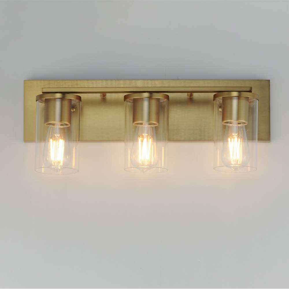 Maxim Lighting 10283CLSBR Satin Brass Lateral 3-light Bath Vanity Image 3