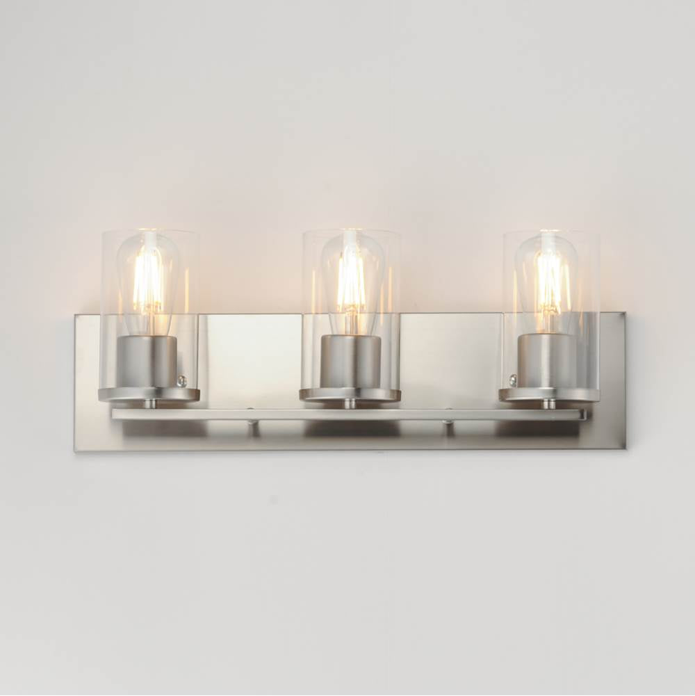 Maxim Lighting 10283CLSN Satin Nickel Lateral 3-light Bath Vanity Image 3