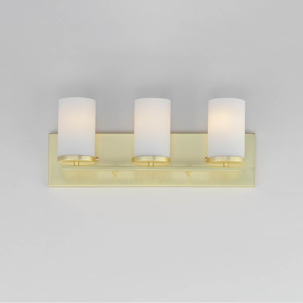 Maxim Lighting 10283SWSBR Satin Brass Lateral 3-light Bath Vanity Image 3