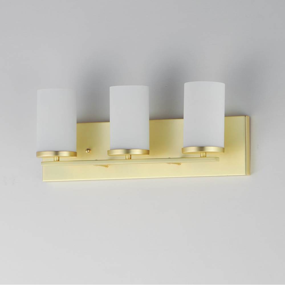 Maxim Lighting 10283SWSBR Satin Brass Lateral 3-light Bath Vanity Image 2