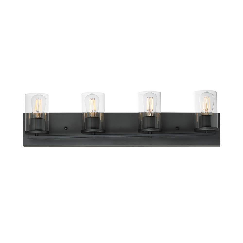 Maxim Lighting 10284CLBK Black Lateral 4-light Bath Vanity Image 1