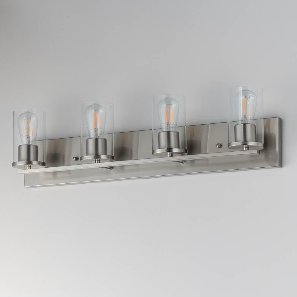 Maxim Lighting 10284CLSN Satin Nickel Lateral 4-light Bath Vanity Image 2