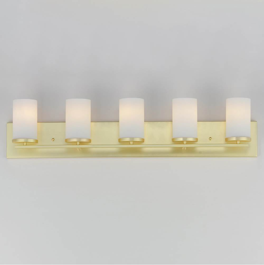 Maxim Lighting 10285SWSBR Satin Brass Lateral 5-light Bath Vanity Image 3