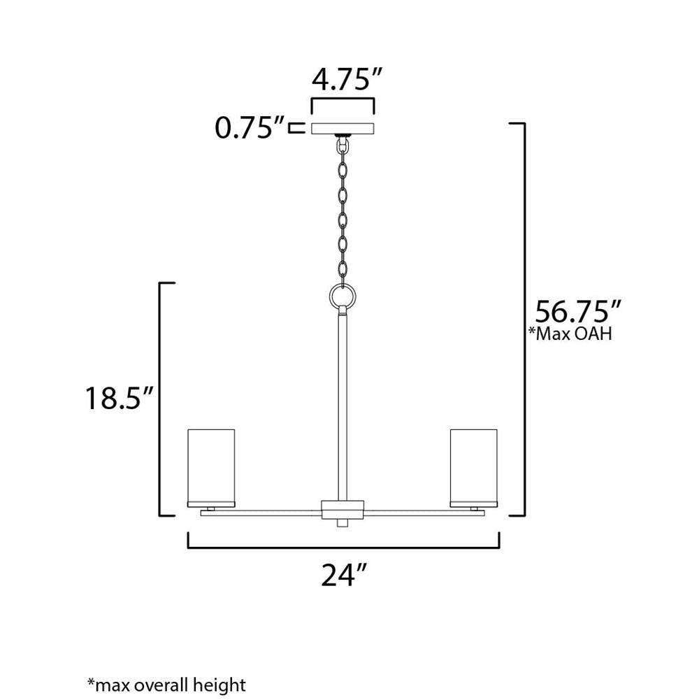Maxim Lighting 10286SWSN Satin Nickel Lateral 5-light Chandelier Image 2