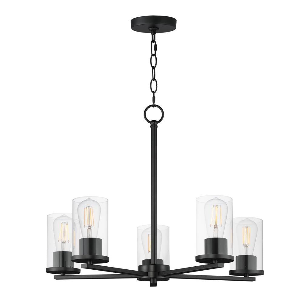 Maxim Lighting 10286CLBK Black Lateral 5-light Chandelier Image 1