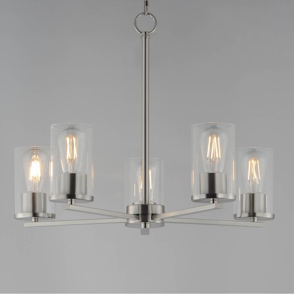 Maxim Lighting 10286CLSN Satin Nickel Lateral 5-light Chandelier Image 3