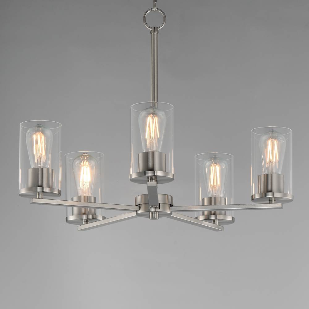 Maxim Lighting 10286CLSN Satin Nickel Lateral 5-light Chandelier Image 2